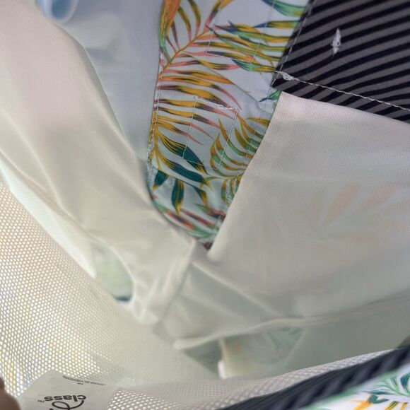 Art Class Boys Swim Trunks, Blue With Tropical Foliage, Size 16 - Picture 6 of 13